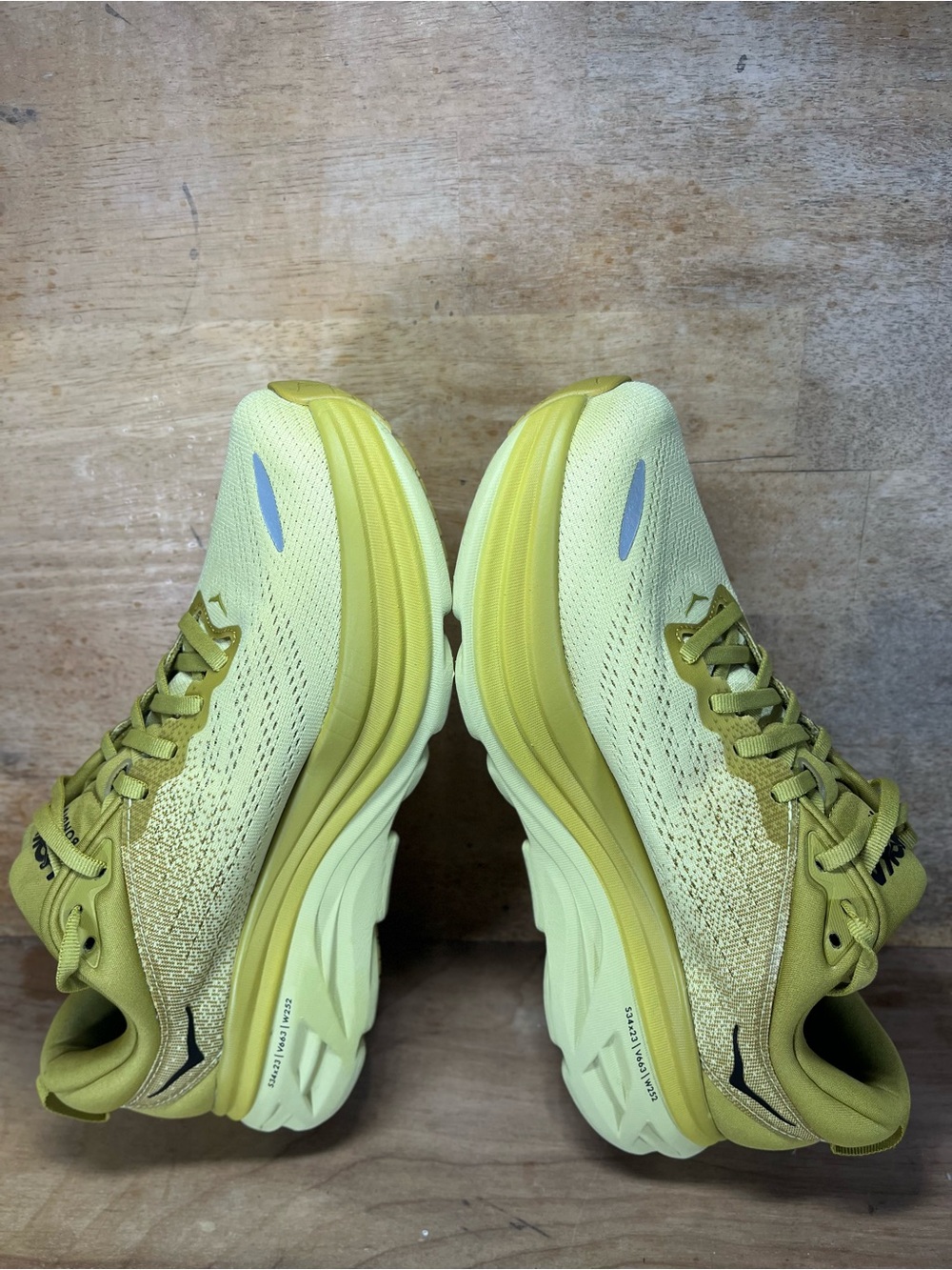 Hoka One One Bondi 8 Womens Size 9.5 Running Shoes Sneakers Golden Lichen - Picture 7 of 13